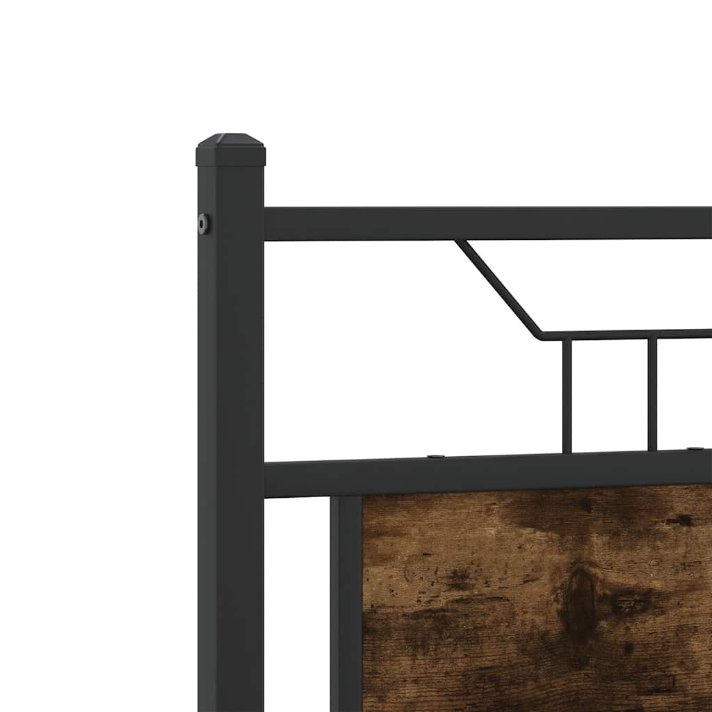 Bedframe zonder matras hout gerookt eikenkleurig 120x200 cm is nu te koop bij PeponiXL, paradijselijk wonen!