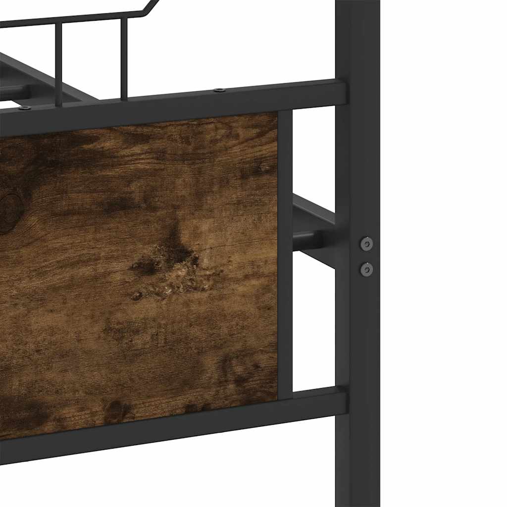 Bedframe zonder matras hout gerookt eikenkleurig 140x200 cm is nu te koop bij PeponiXL, paradijselijk wonen!