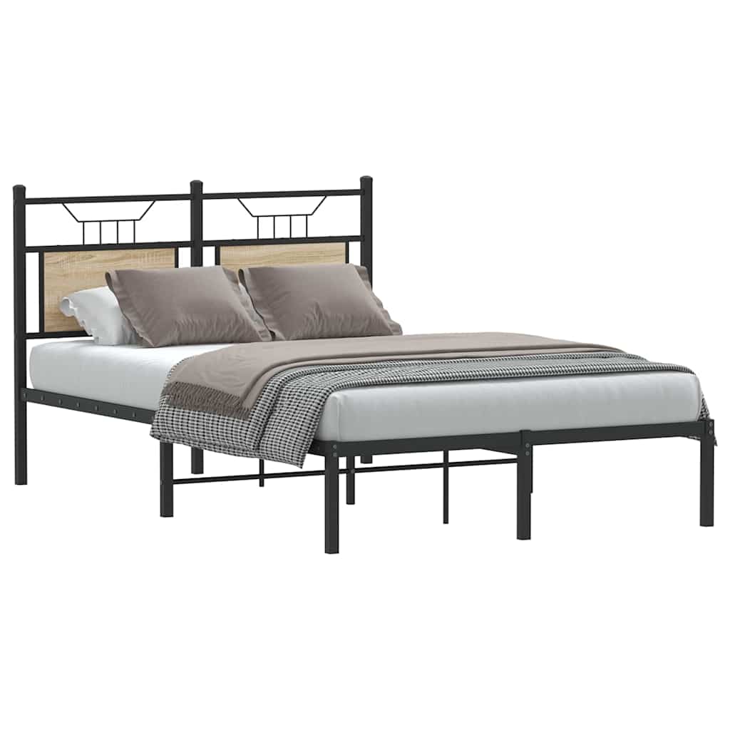 Bedframe zonder matras hout sonoma eikenkleurig 120x190 cm is nu te koop bij PeponiXL, paradijselijk wonen!
