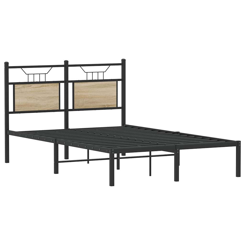 Bedframe zonder matras hout sonoma eikenkleurig 120x190 cm is nu te koop bij PeponiXL, paradijselijk wonen!