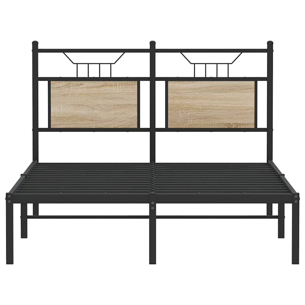 Bedframe zonder matras hout sonoma eikenkleurig 120x190 cm is nu te koop bij PeponiXL, paradijselijk wonen!