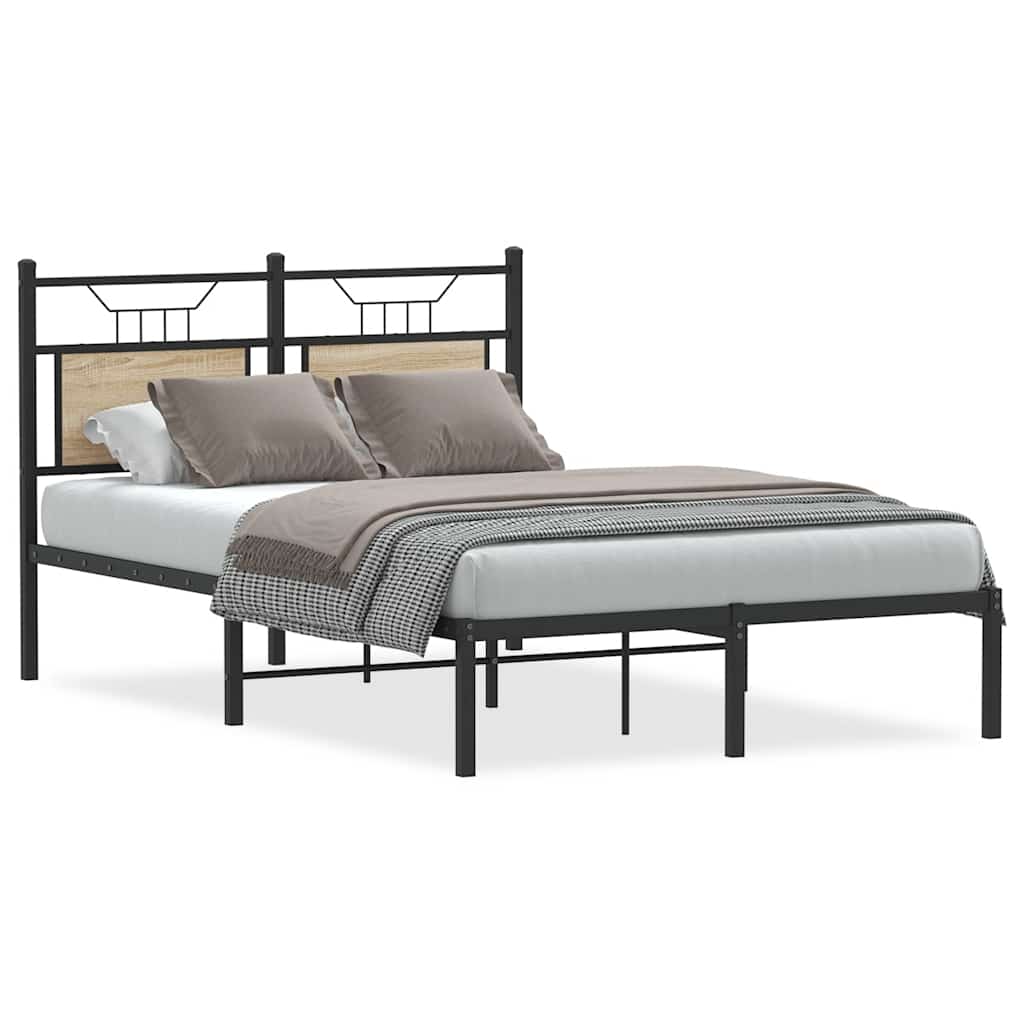 Bedframe zonder matras hout sonoma eikenkleurig 120x200 cm is nu te koop bij PeponiXL, paradijselijk wonen!
