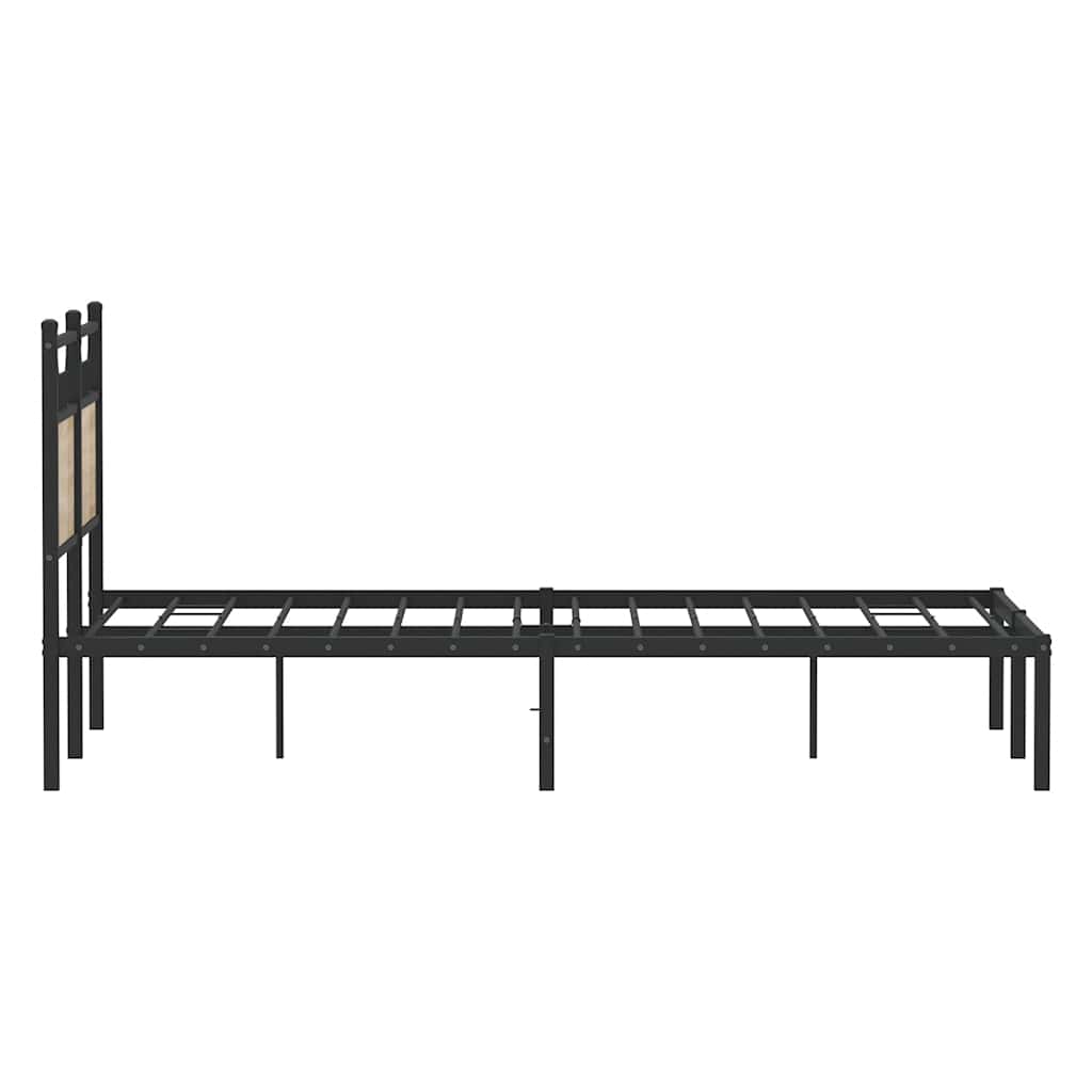 Bedframe zonder matras hout sonoma eikenkleurig 120x200 cm is nu te koop bij PeponiXL, paradijselijk wonen!