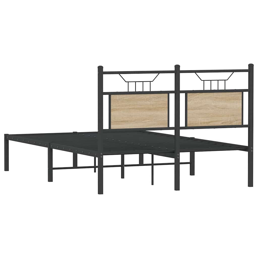 Bedframe zonder matras hout sonoma eikenkleurig 120x200 cm is nu te koop bij PeponiXL, paradijselijk wonen!