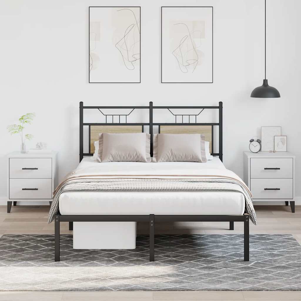 Bedframe zonder matras hout sonoma eikenkleurig 120x200 cm is nu te koop bij PeponiXL, paradijselijk wonen!