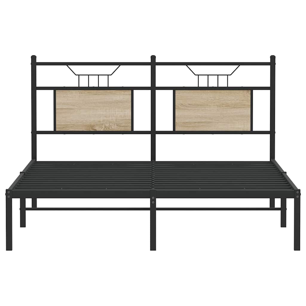 Bedframe zonder matras hout sonoma eikenkleurig 140x190 cm is nu te koop bij PeponiXL, paradijselijk wonen!
