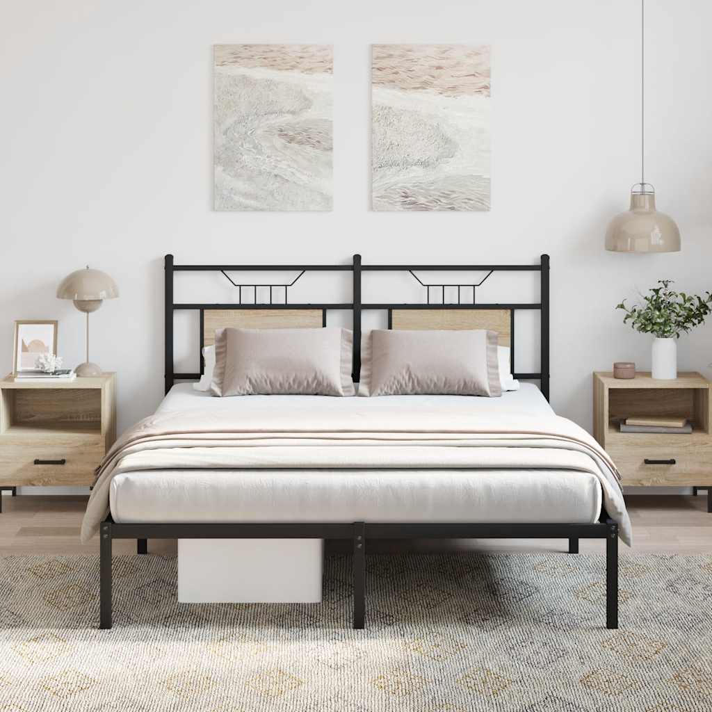 Bedframe zonder matras hout sonoma eikenkleurig 140x190 cm is nu te koop bij PeponiXL, paradijselijk wonen!