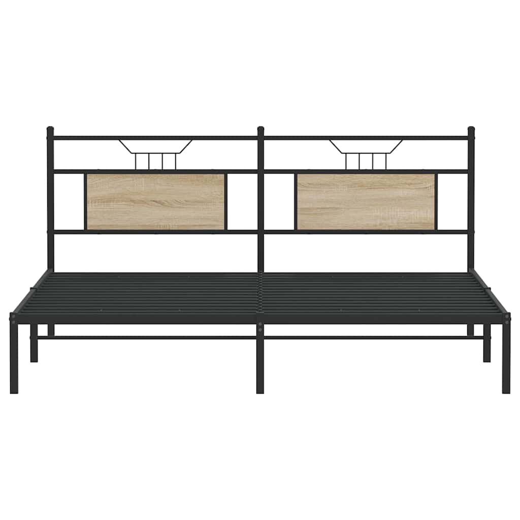 Bedframe zonder matras hout sonoma eikenkleurig 160x200 cm is nu te koop bij PeponiXL, paradijselijk wonen!