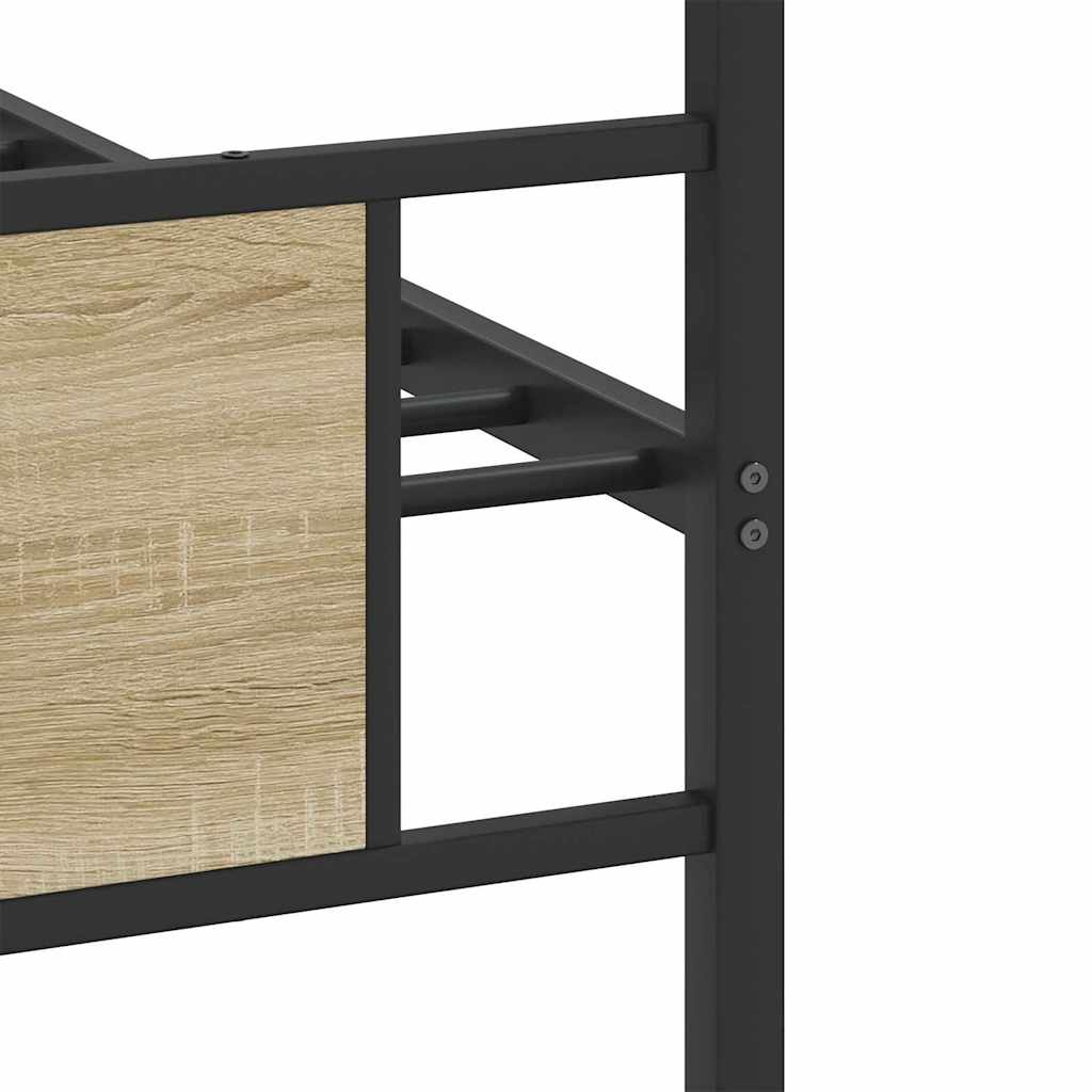 Bedframe zonder matras hout sonoma eikenkleurig 75x190 cm is nu te koop bij PeponiXL, paradijselijk wonen!