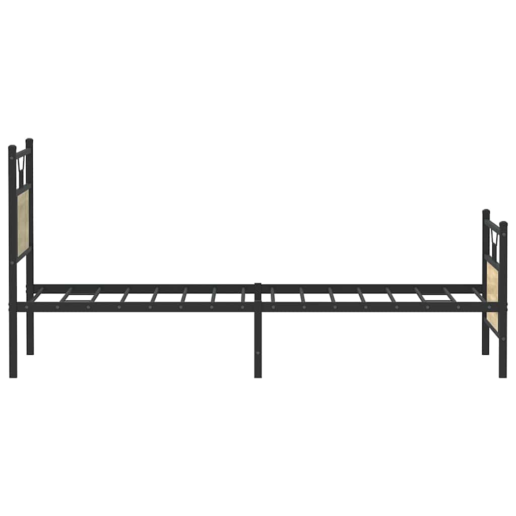 Bedframe zonder matras hout sonoma eikenkleurig 90x200 cm is nu te koop bij PeponiXL, paradijselijk wonen!