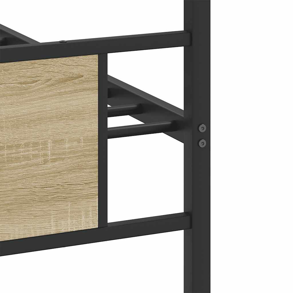Bedframe zonder matras hout sonoma eikenkleurig 90x200 cm is nu te koop bij PeponiXL, paradijselijk wonen!