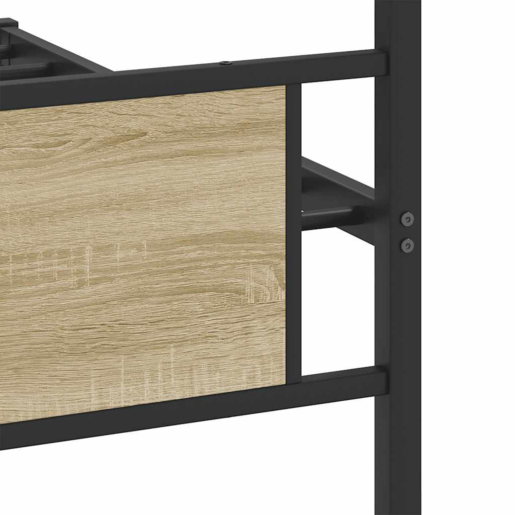 Bedframe zonder matras hout sonoma eikenkleurig 100x190 cm is nu te koop bij PeponiXL, paradijselijk wonen!