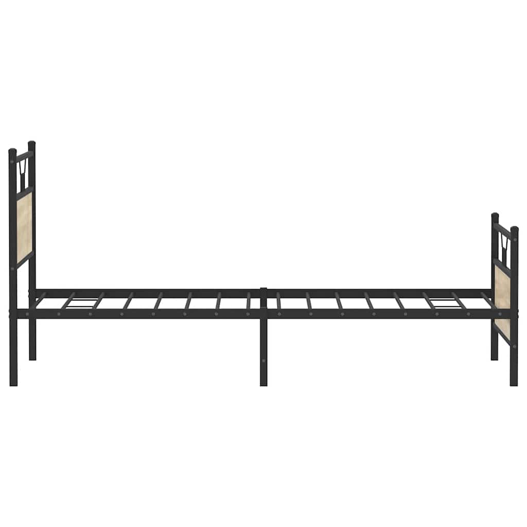 Bedframe zonder matras 107x203cm spaanplaat sonoma eikenkleurig is nu te koop bij PeponiXL, paradijselijk wonen!