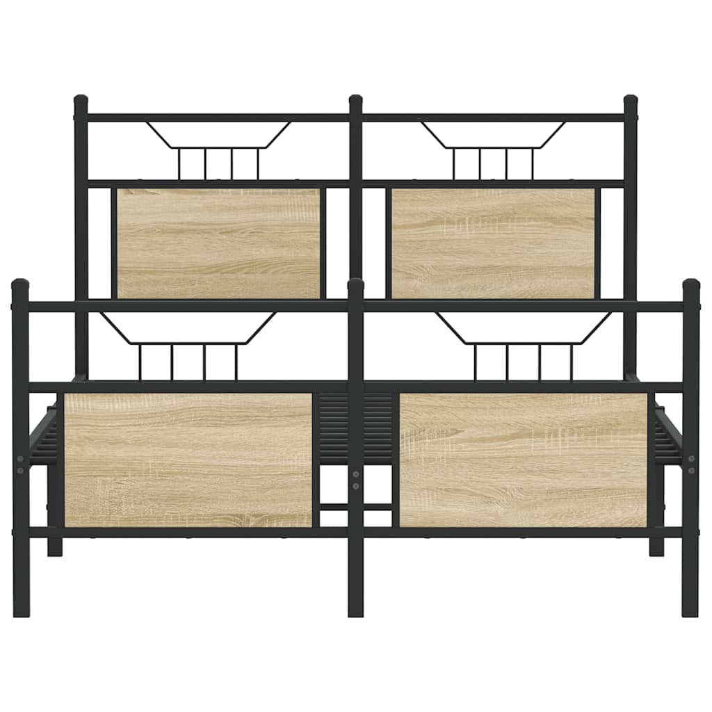 Bedframe zonder matras hout sonoma eikenkleurig 120x190 cm is nu te koop bij PeponiXL, paradijselijk wonen!