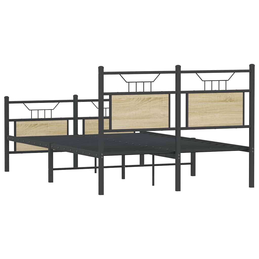 Bedframe zonder matras hout sonoma eikenkleurig 120x190 cm is nu te koop bij PeponiXL, paradijselijk wonen!