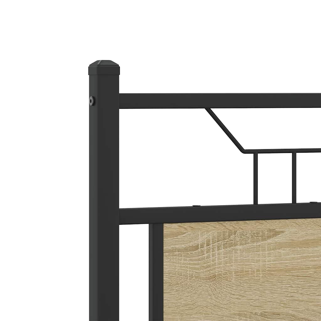 Bedframe zonder matras hout sonoma eikenkleurig 120x190 cm is nu te koop bij PeponiXL, paradijselijk wonen!