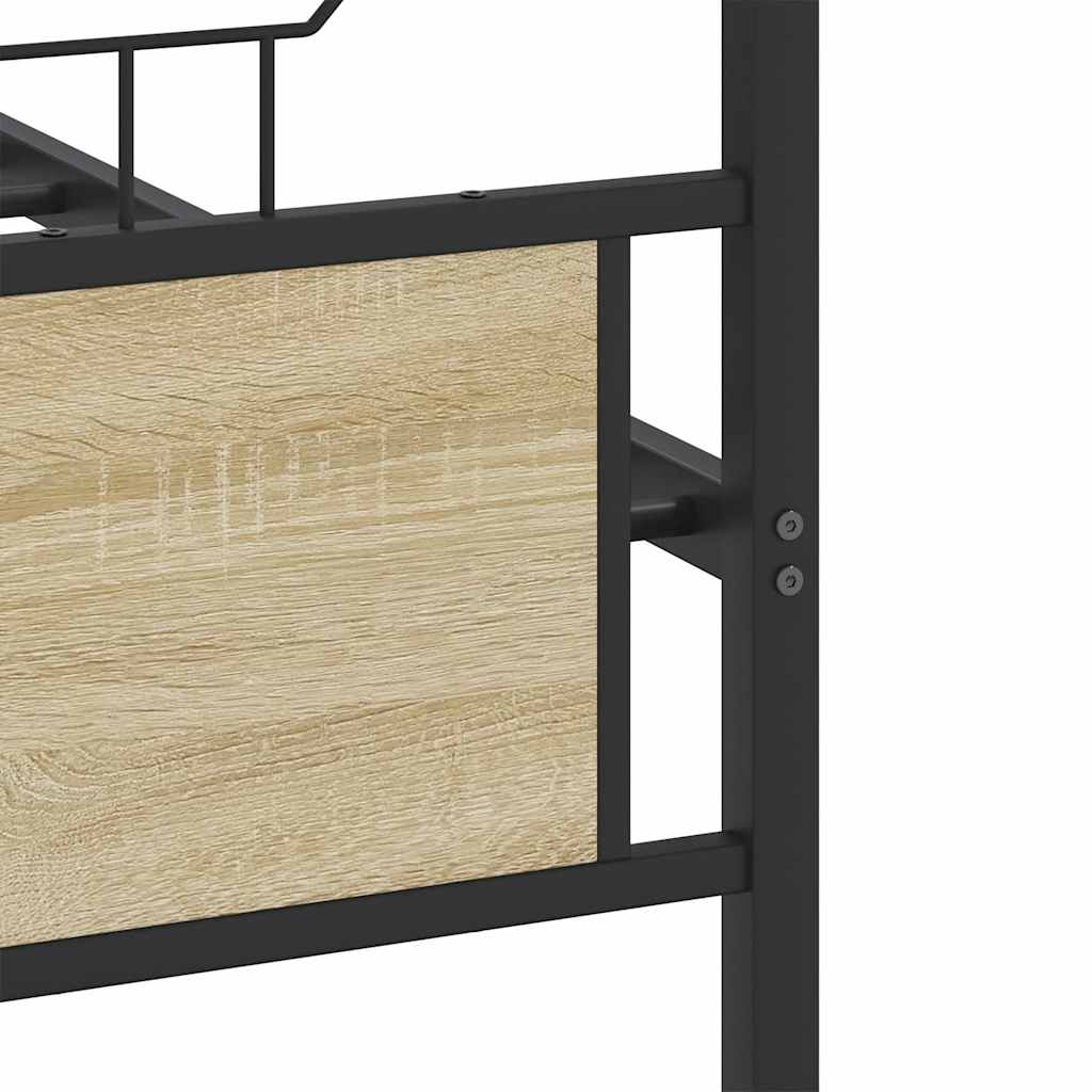 Bedframe zonder matras hout sonoma eikenkleurig 120x190 cm is nu te koop bij PeponiXL, paradijselijk wonen!