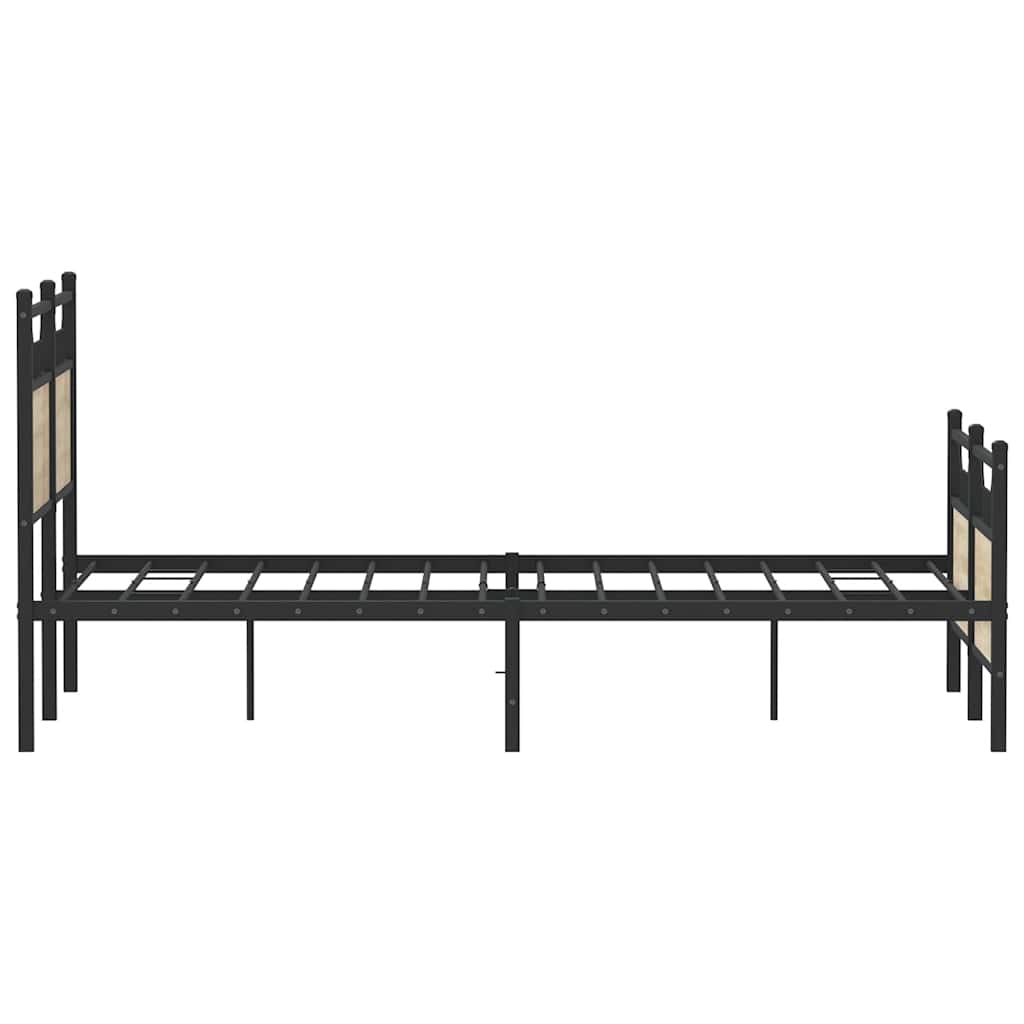 Bedframe zonder matras hout sonoma eikenkleurig 120x200 cm is nu te koop bij PeponiXL, paradijselijk wonen!