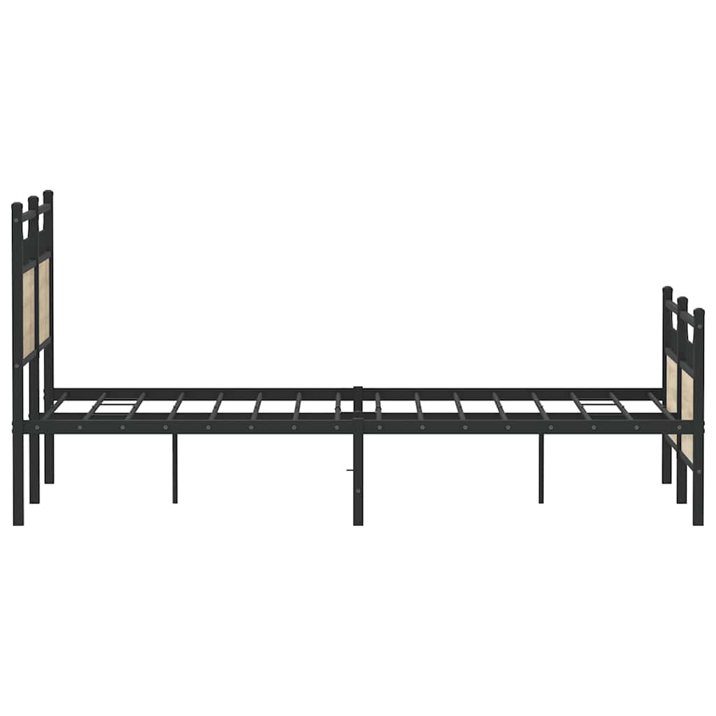 Bedframe zonder matras hout sonoma eikenkleurig 137x190 cm is nu te koop bij PeponiXL, paradijselijk wonen!