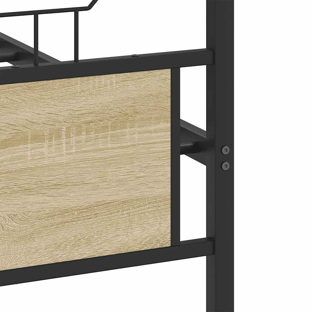 Bedframe zonder matras hout sonoma eikenkleurig 140x190 cm is nu te koop bij PeponiXL, paradijselijk wonen!