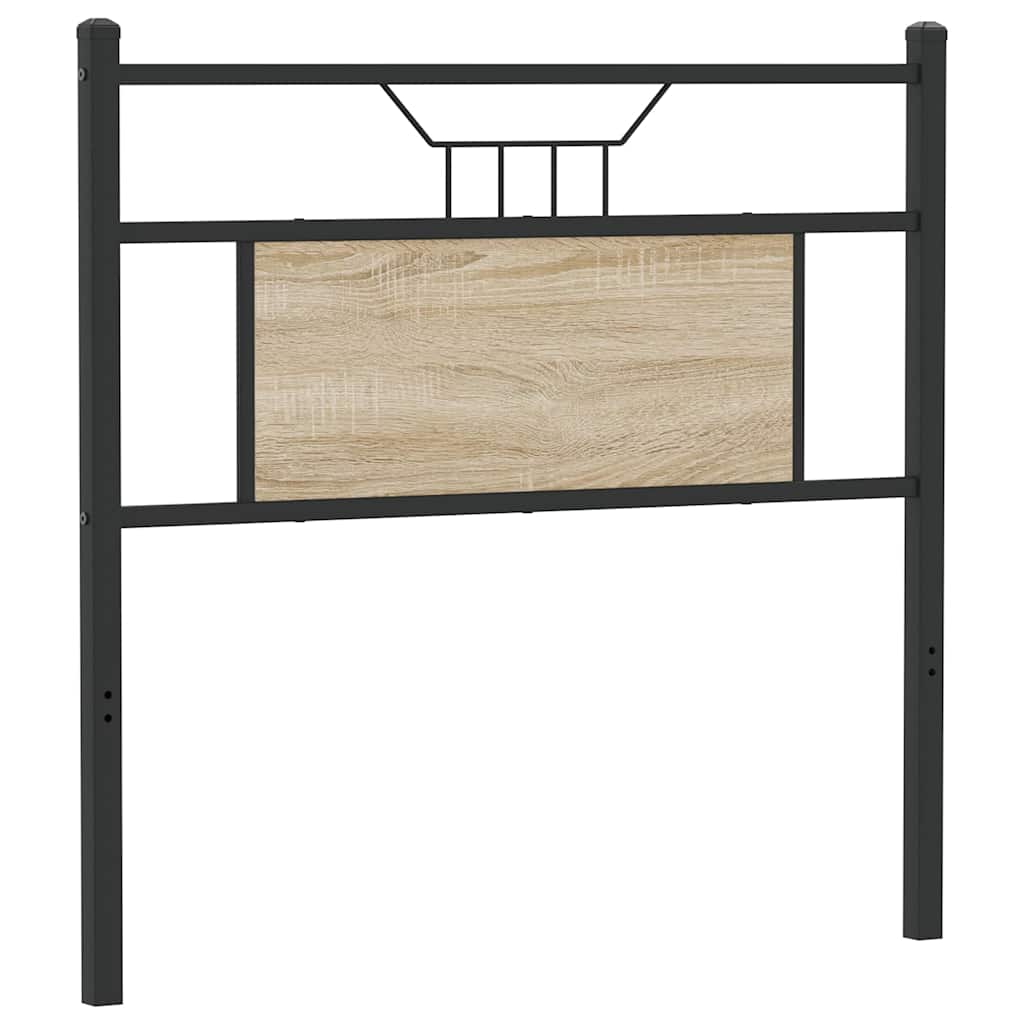 Vervangend hoofdbord 90 cm spaanplaat sonoma eikenkleurig hout en staal is nu te koop bij PeponiXL, paradijselijk wonen!