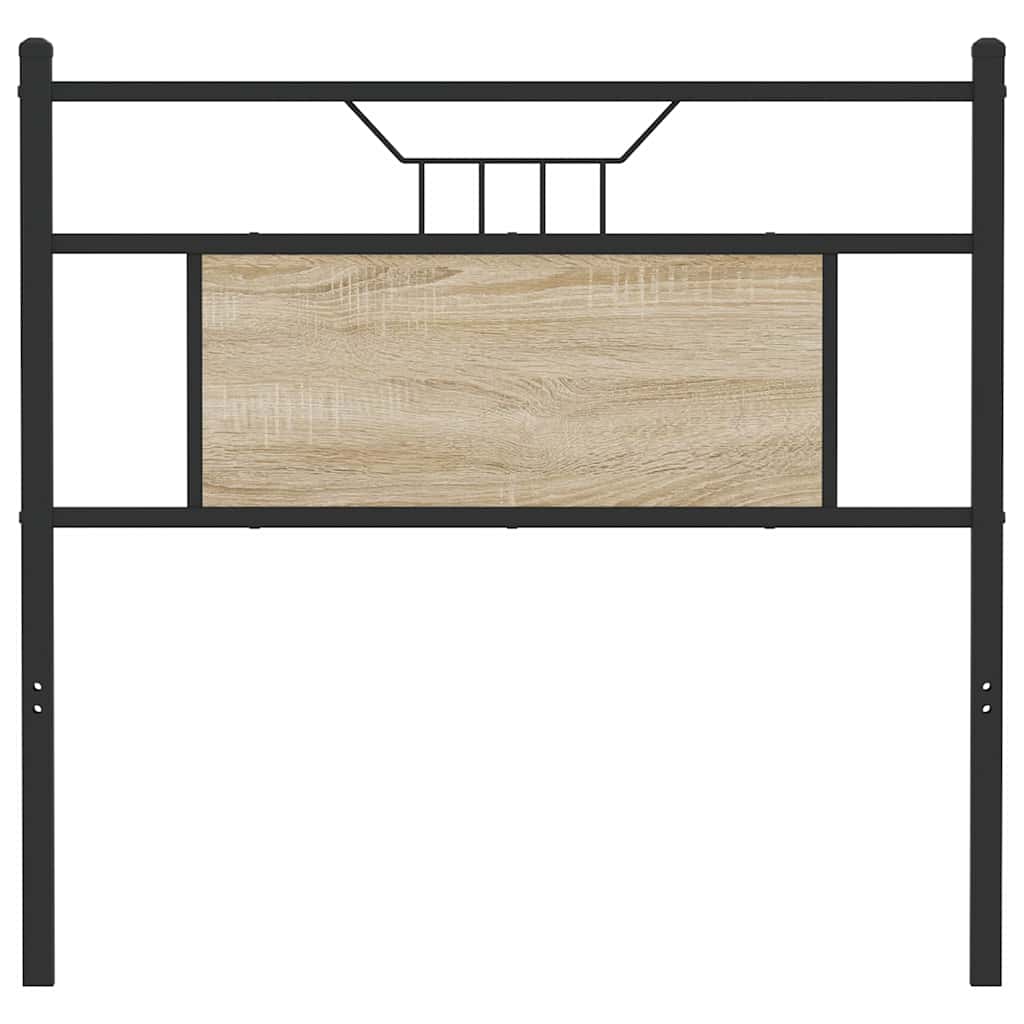 Vervangend hoofdbord 90 cm spaanplaat sonoma eikenkleurig hout en staal is nu te koop bij PeponiXL, paradijselijk wonen!