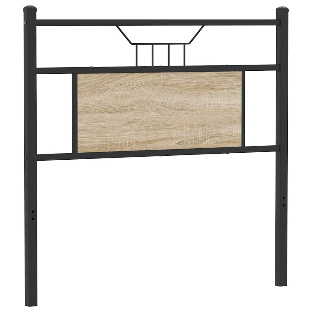 Vervangend hoofdbord 90 cm spaanplaat sonoma eikenkleurig hout en staal is nu te koop bij PeponiXL, paradijselijk wonen!