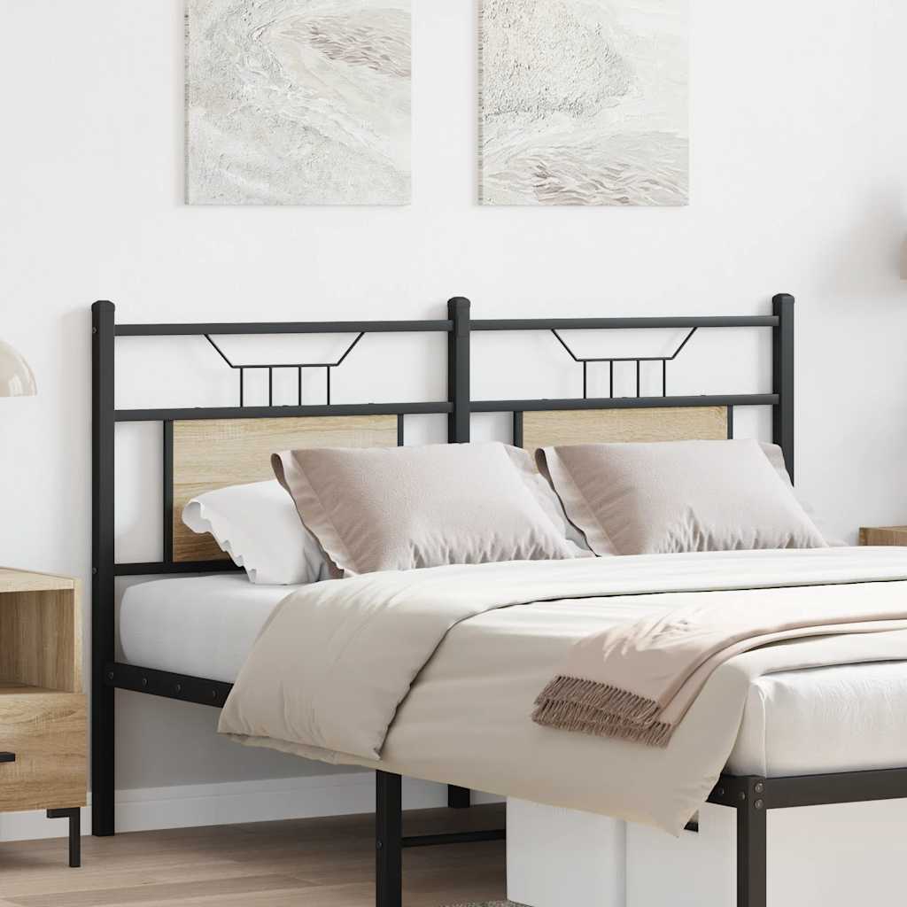 Vervangend hoofdbord Sonoma 150 cm spaanplaat staal sonoma eikenhout staal is nu te koop bij PeponiXL, paradijselijk wonen!