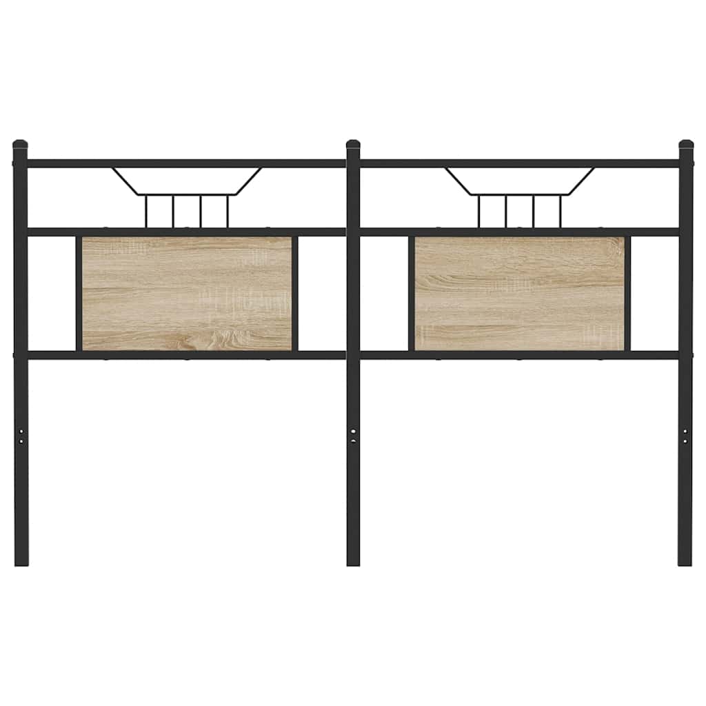 Vervangend hoofdbord Sonoma 150 cm spaanplaat staal sonoma eikenhout staal is nu te koop bij PeponiXL, paradijselijk wonen!