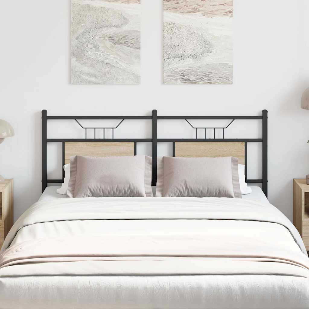 Vervangend hoofdbord Sonoma 150 cm spaanplaat staal sonoma eikenhout staal is nu te koop bij PeponiXL, paradijselijk wonen!
