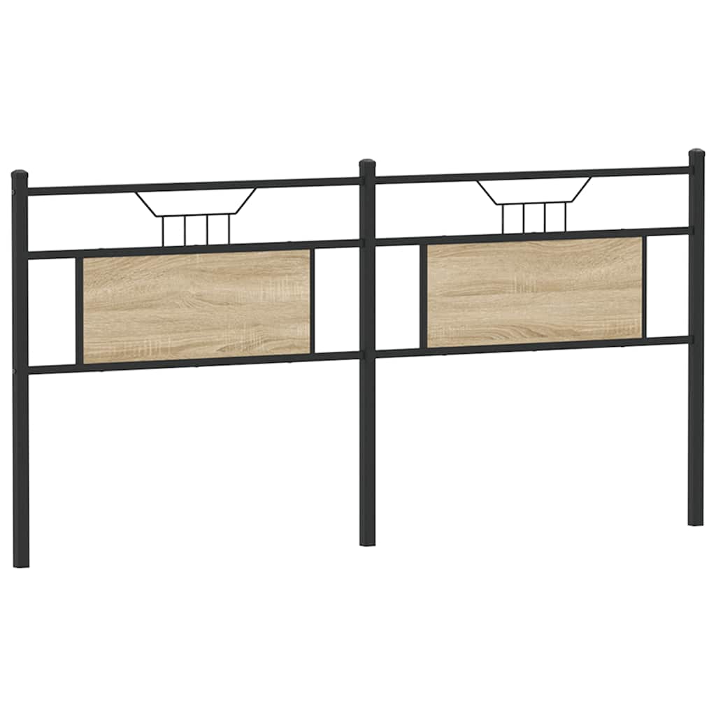 Vervangend hoofdbord Sonoma 160 cm spaanplaat en staal eikenkleurig is nu te koop bij PeponiXL, paradijselijk wonen!