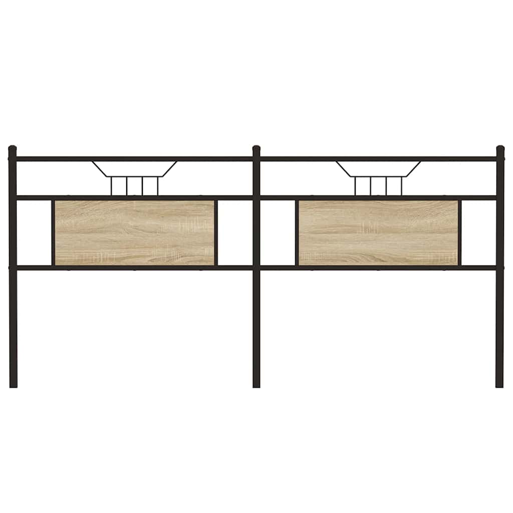 Vervangend hoofdbord Sonoma 160 cm spaanplaat en staal eikenkleurig is nu te koop bij PeponiXL, paradijselijk wonen!