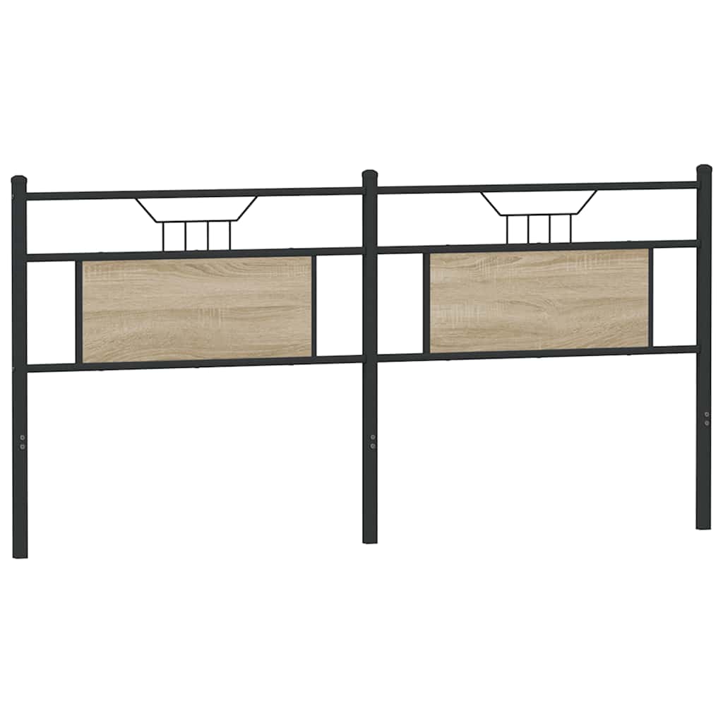 Vervangend hoofdbord Sonoma 160 cm spaanplaat en staal eikenkleurig is nu te koop bij PeponiXL, paradijselijk wonen!