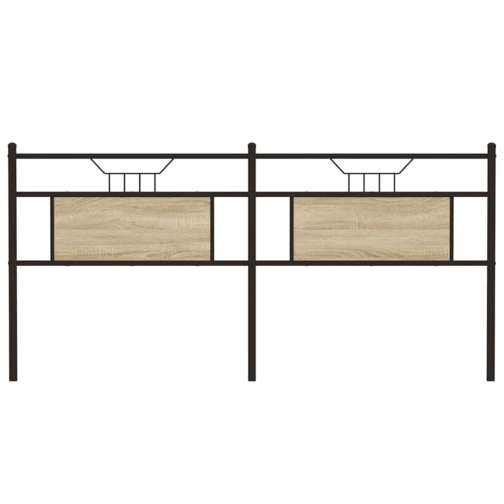 Vervangend hoofdbord Sonoma 180 cm spaanplaat en staal eikenkleurig is nu te koop bij PeponiXL, paradijselijk wonen!