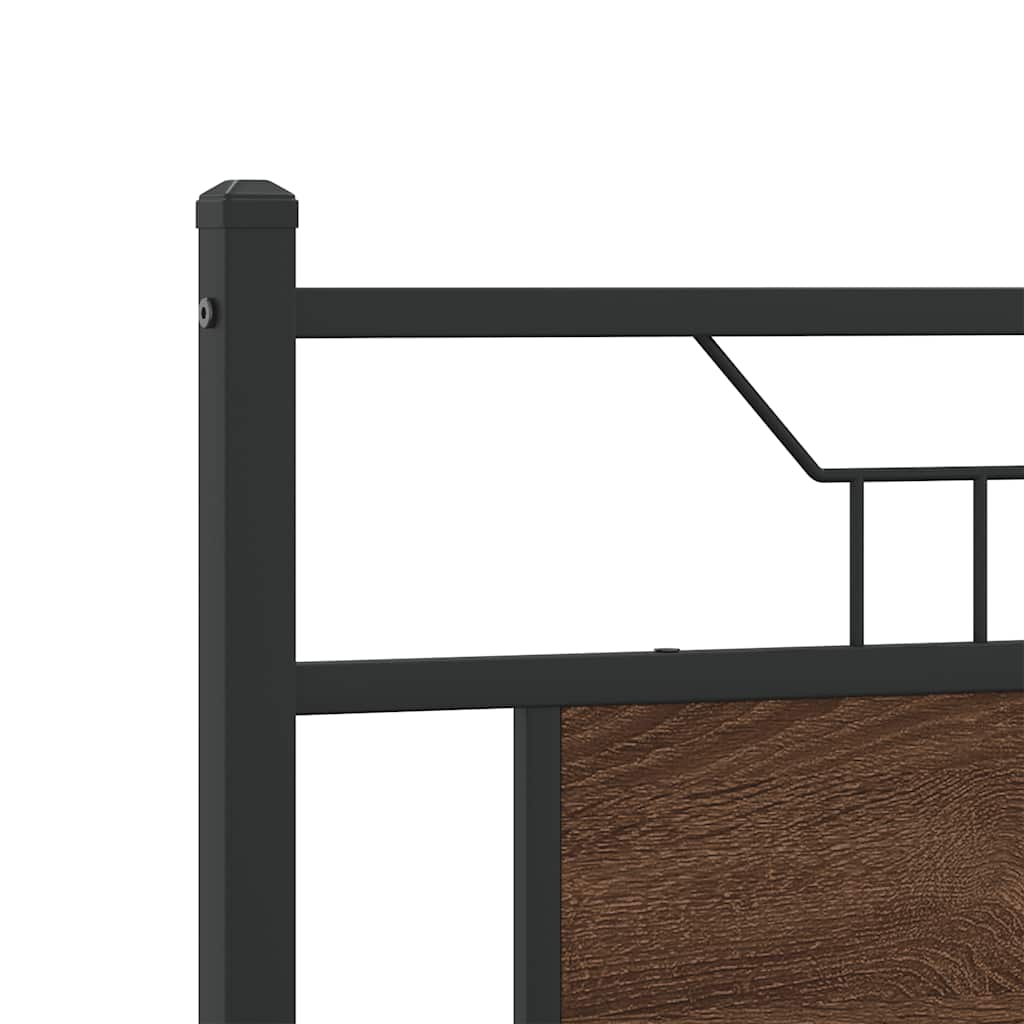 Bedframe zonder matras bewerkt hout bruin eikenkleur 140x200 cm is nu te koop bij PeponiXL, paradijselijk wonen!