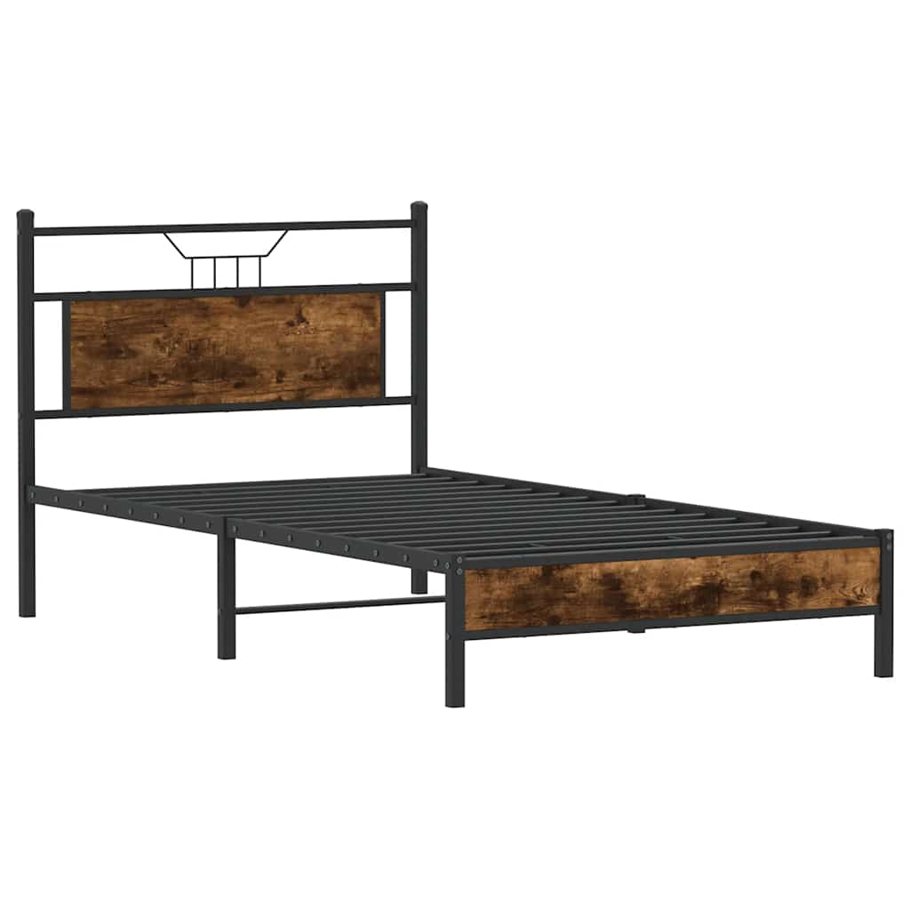 Bedframe zonder matras 107x203 cm spaanplaat gerookt is nu te koop bij PeponiXL, paradijselijk wonen!