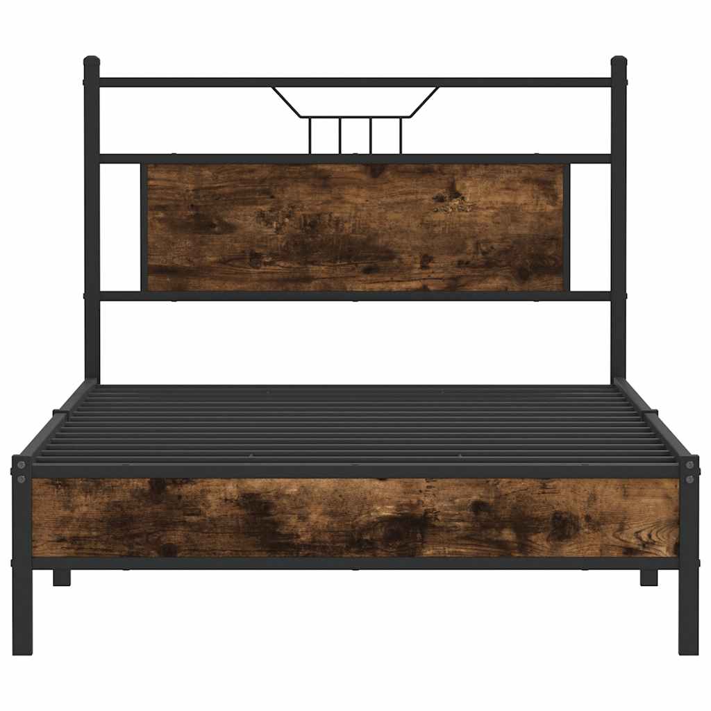 Bedframe zonder matras 107x203 cm spaanplaat gerookt is nu te koop bij PeponiXL, paradijselijk wonen!