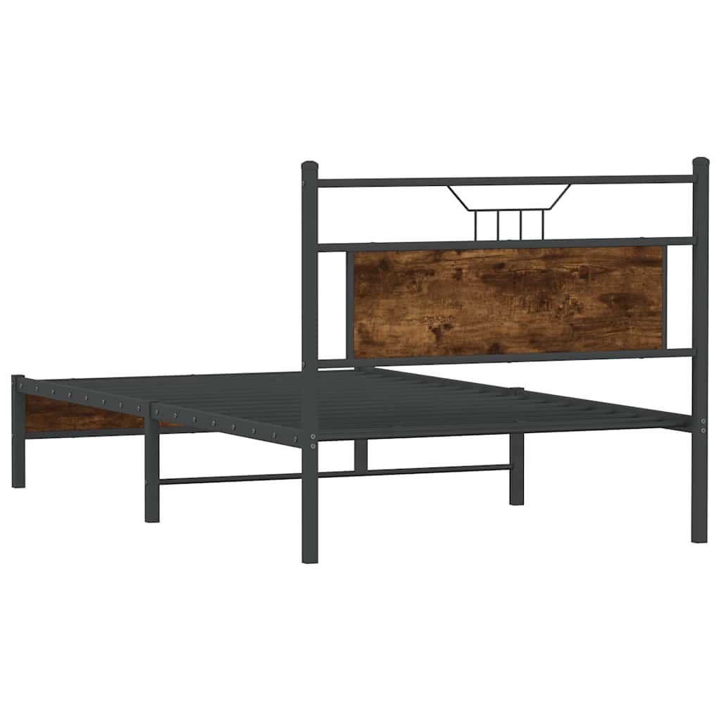 Bedframe zonder matras 107x203 cm spaanplaat gerookt is nu te koop bij PeponiXL, paradijselijk wonen!