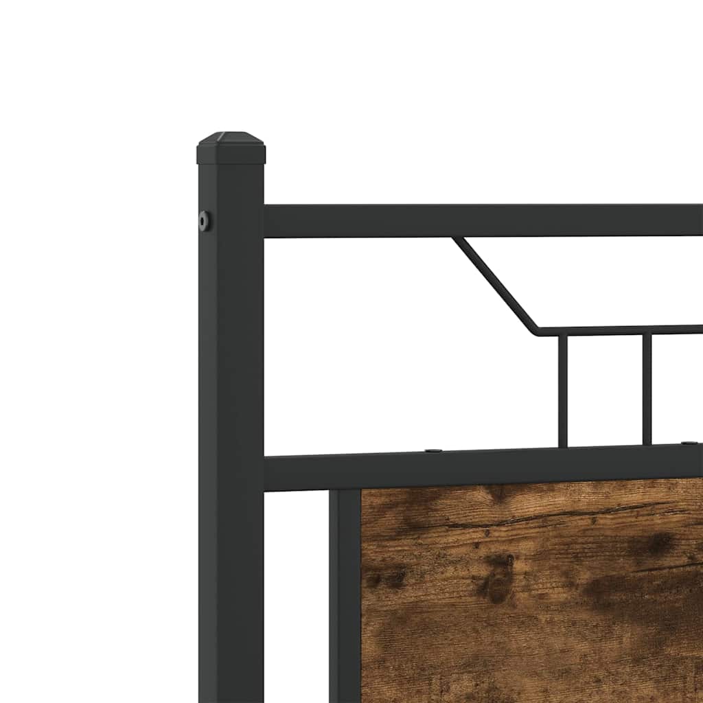 Bedframe zonder matras hout gerookt eikenkleurig 120x190 cm is nu te koop bij PeponiXL, paradijselijk wonen!