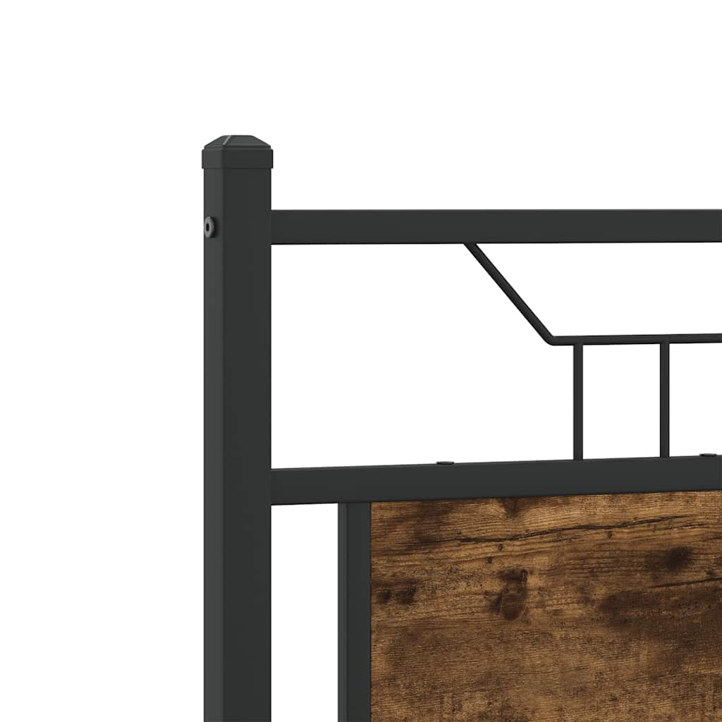 Bedframe zonder matras hout gerookt eikenkleurig 120x200 cm is nu te koop bij PeponiXL, paradijselijk wonen!