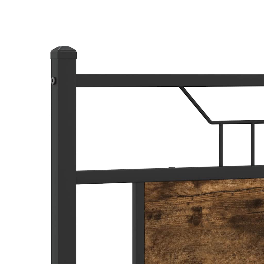 Bedframe zonder matras hout gerookt eikenkleurig 137x190 cm is nu te koop bij PeponiXL, paradijselijk wonen!