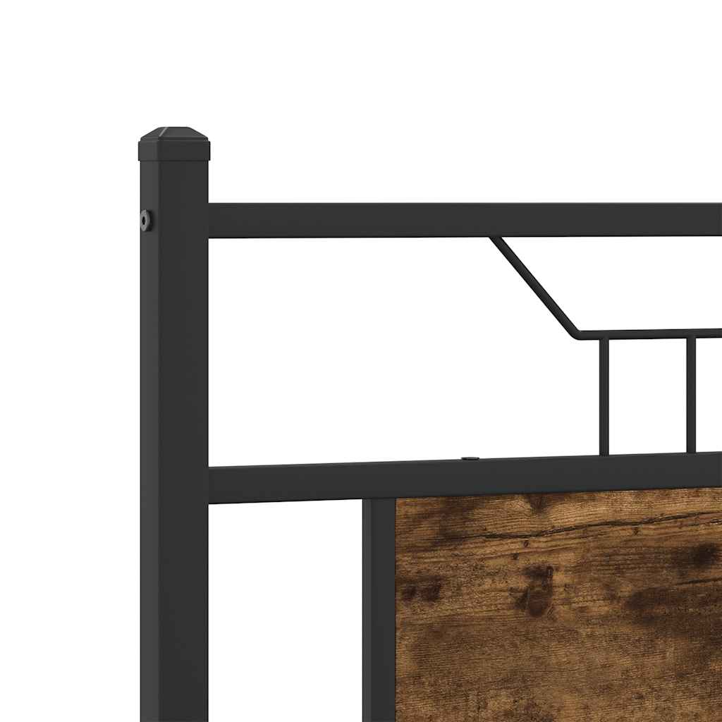 Bedframe zonder matras hout gerookt eikenkleurig 140x190 cm is nu te koop bij PeponiXL, paradijselijk wonen!