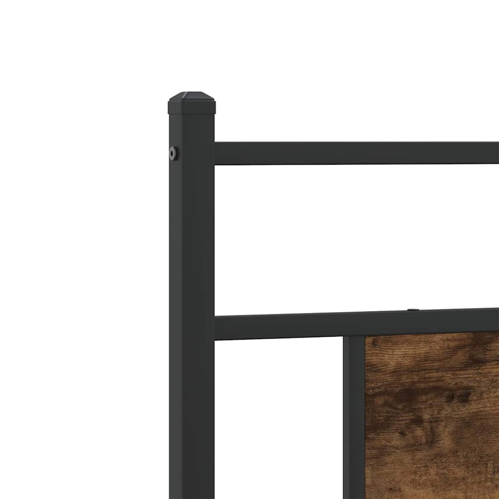 Bedframe zonder matras hout gerookt eikenkleurig 90x200 cm is nu te koop bij PeponiXL, paradijselijk wonen!