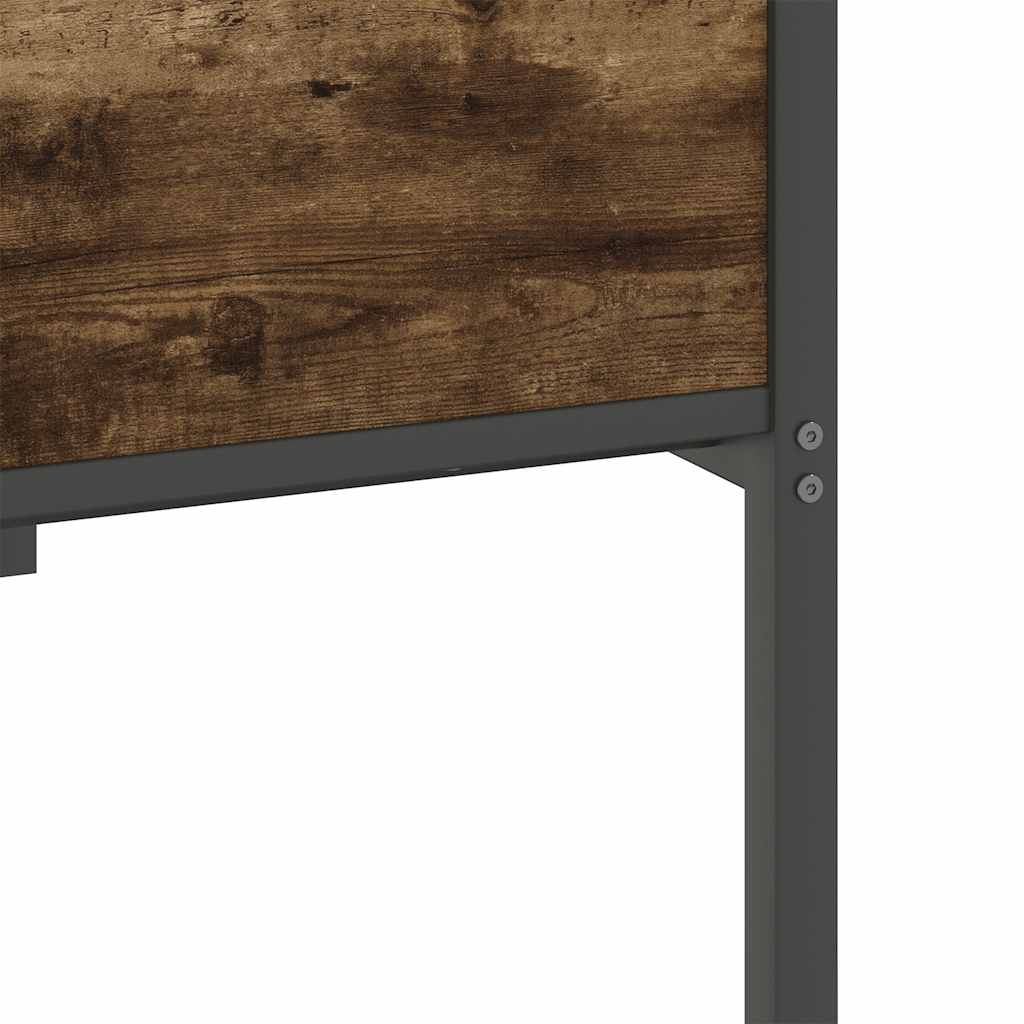 Bedframe zonder matras spaanplaat gerookt eikenkleurig is nu te koop bij PeponiXL, paradijselijk wonen!