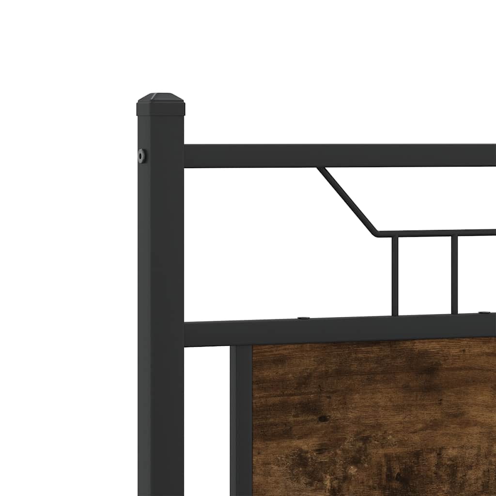 Bedframe zonder matras hout gerookt eikenkleurig 120x200 cm is nu te koop bij PeponiXL, paradijselijk wonen!