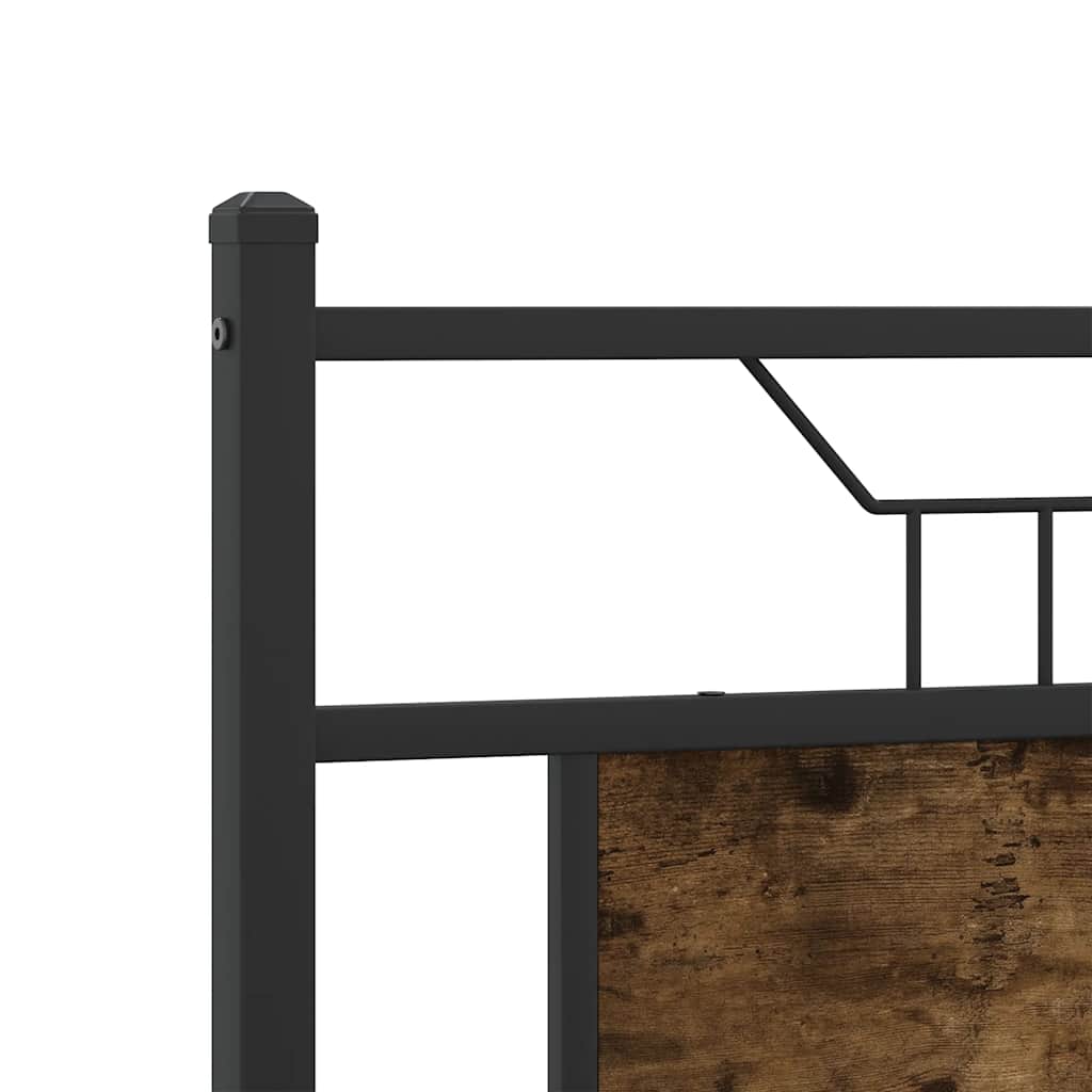 Bedframe zonder matras hout gerookt eikenkleurig 140x190 cm is nu te koop bij PeponiXL, paradijselijk wonen!