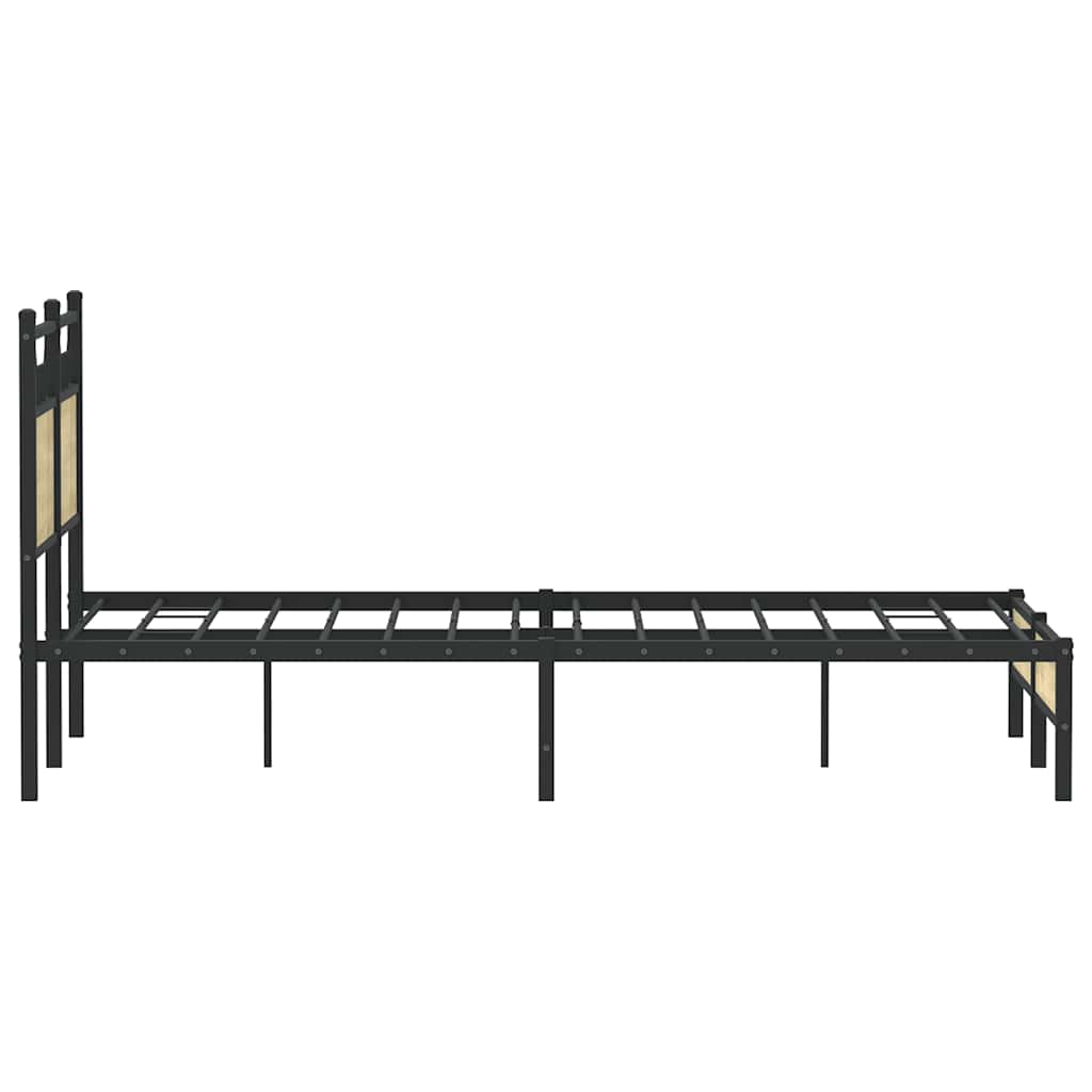 Bedframe zonder matras hout sonoma eikenkleurig 120x190 cm is nu te koop bij PeponiXL, paradijselijk wonen!