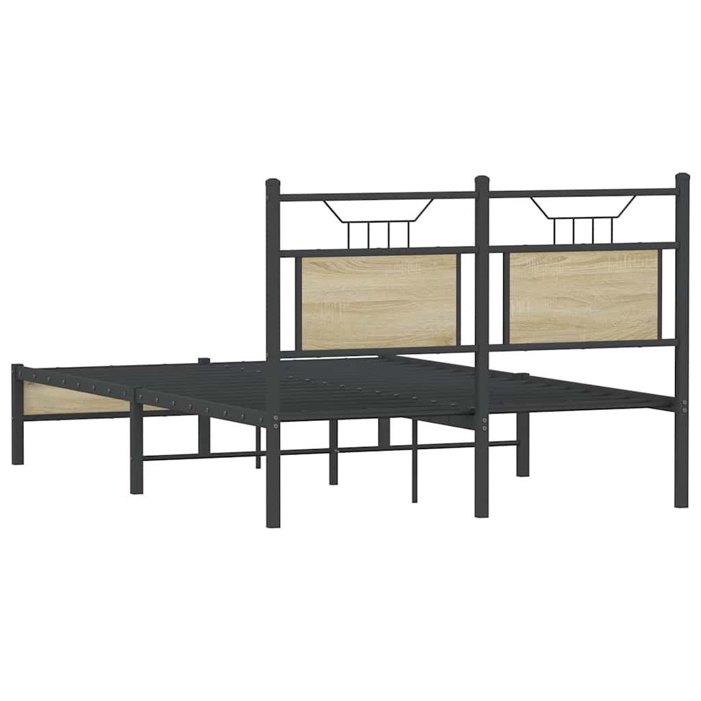 Bedframe zonder matras hout sonoma eikenkleurig 120x190 cm is nu te koop bij PeponiXL, paradijselijk wonen!