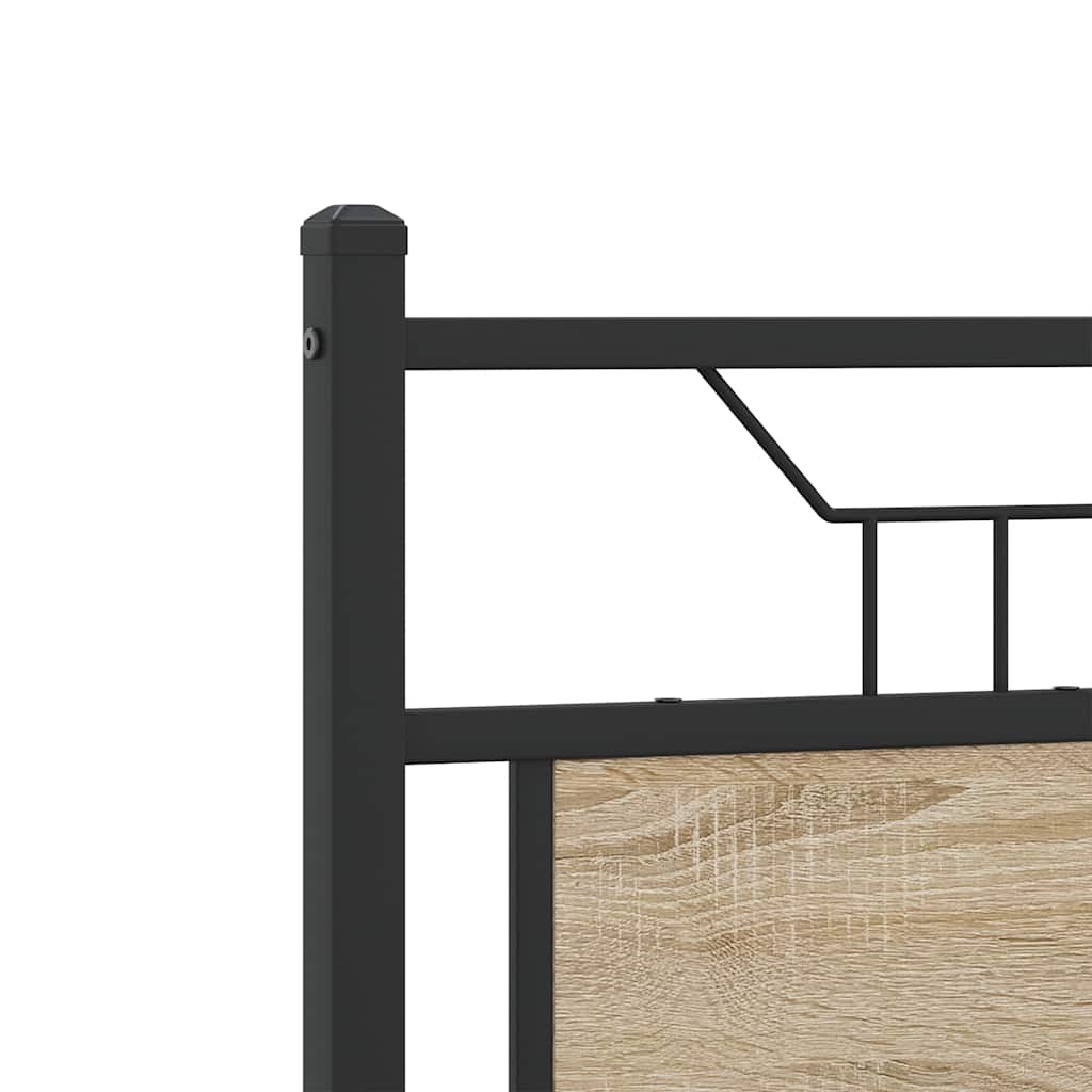 Bedframe zonder matras hout sonoma eikenkleurig 120x190 cm is nu te koop bij PeponiXL, paradijselijk wonen!