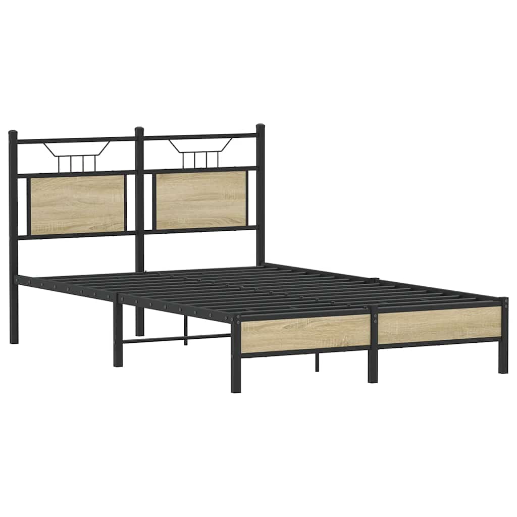Bedframe zonder matras hout sonoma eikenkleurig 120x200 cm is nu te koop bij PeponiXL, paradijselijk wonen!